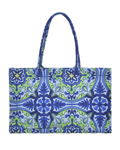 Borsa in tessuto stile maioliche