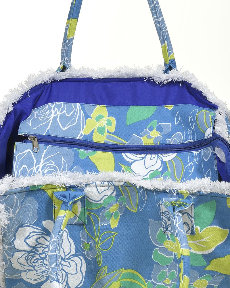 Borsa in tessuto fiori