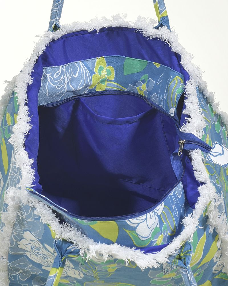 Borsa in tessuto fiori