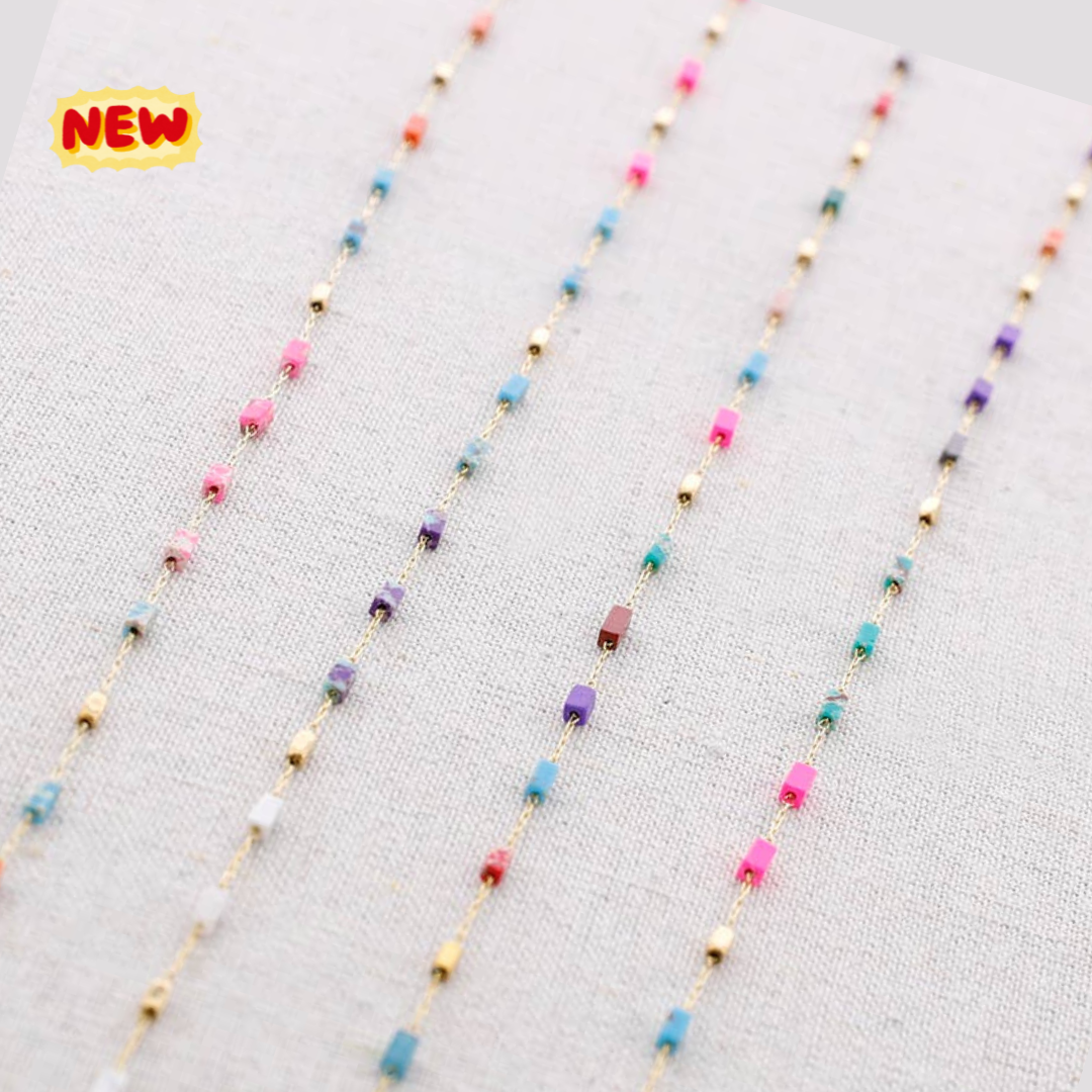 Collana in acciaio con pietre