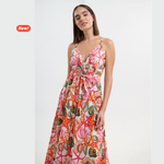 Load image into Gallery viewer, Abito lungo smanicato design marino
