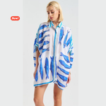 Load image into Gallery viewer, Camicia a 3/4 fantasia pesci
