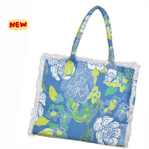 Borsa in tessuto fiori
