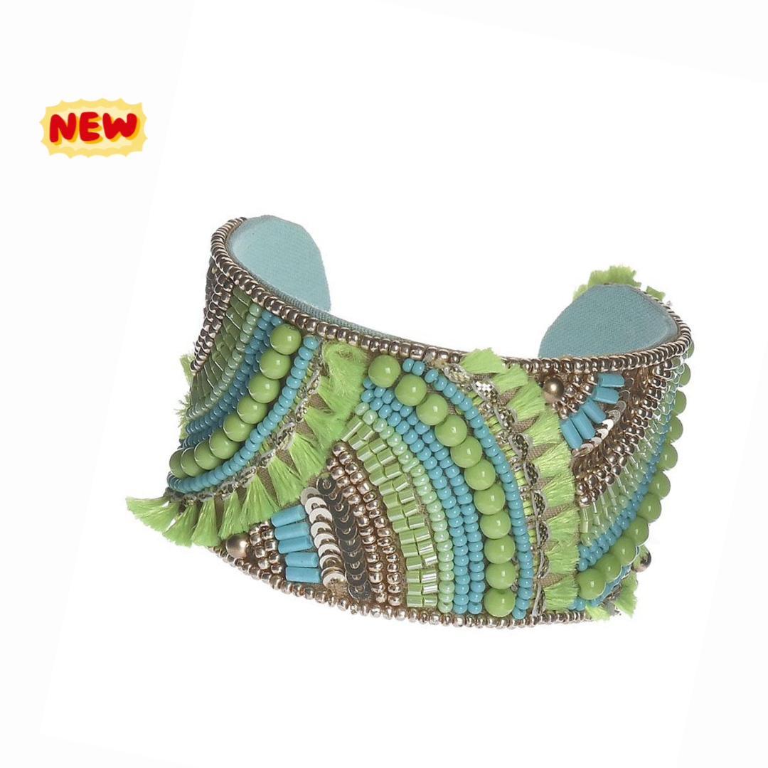 Bracciale rigido con perline