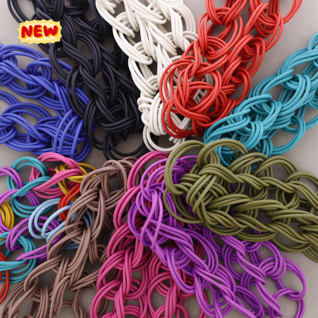 Collana con maglie in Gomma