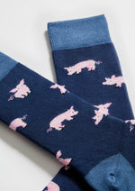 Load image into Gallery viewer, Calzini BePig Blue -  in cotone organico
