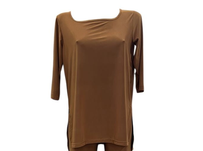 Blusa a tinta unita
