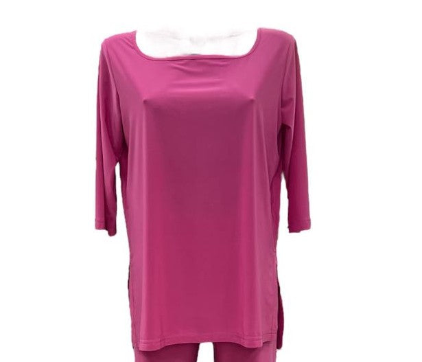 Blusa a tinta unita
