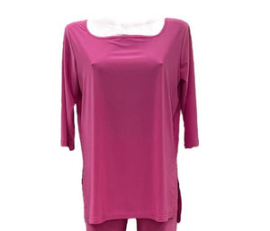 Blusa a tinta unita