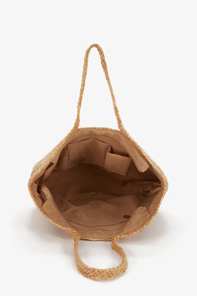 Borsa a cesto in rafia