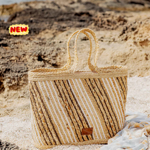 Borsa a cesto in rafia