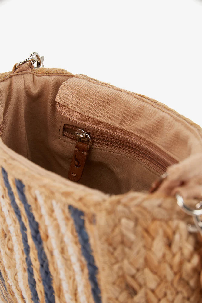 Borsa a tracolla in rafia