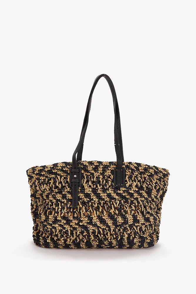 Borsa a cestino in rafia