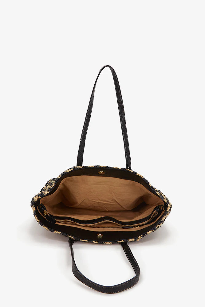 Borsa a cestino in rafia