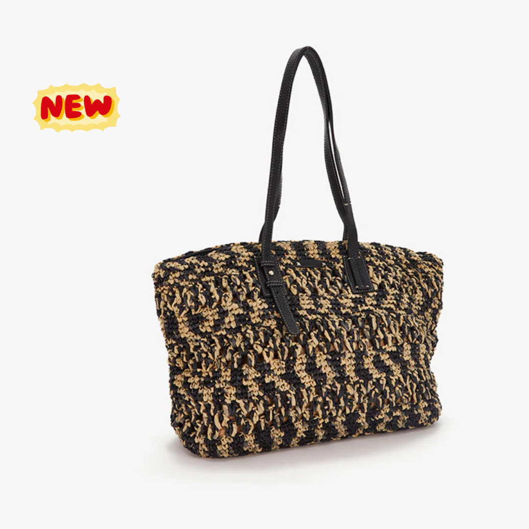 Borsa a cestino in rafia