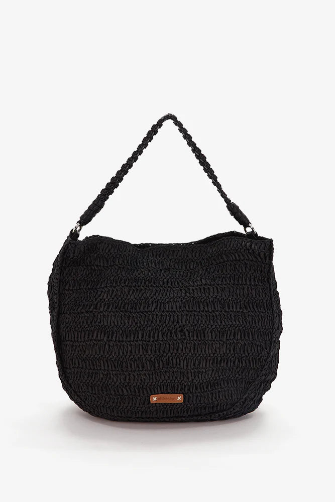 Borsa a tracolla in rafia