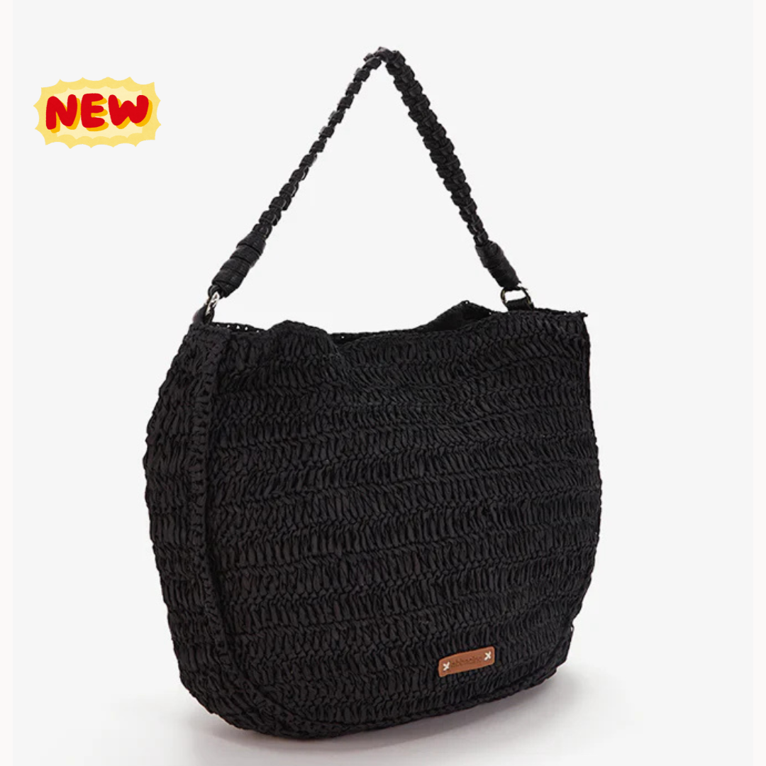 Borsa a tracolla in rafia