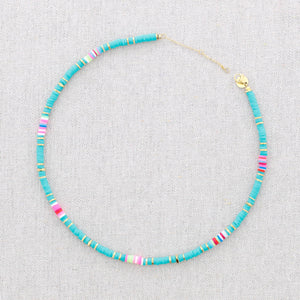 Collana Acciaio Perline Pietre