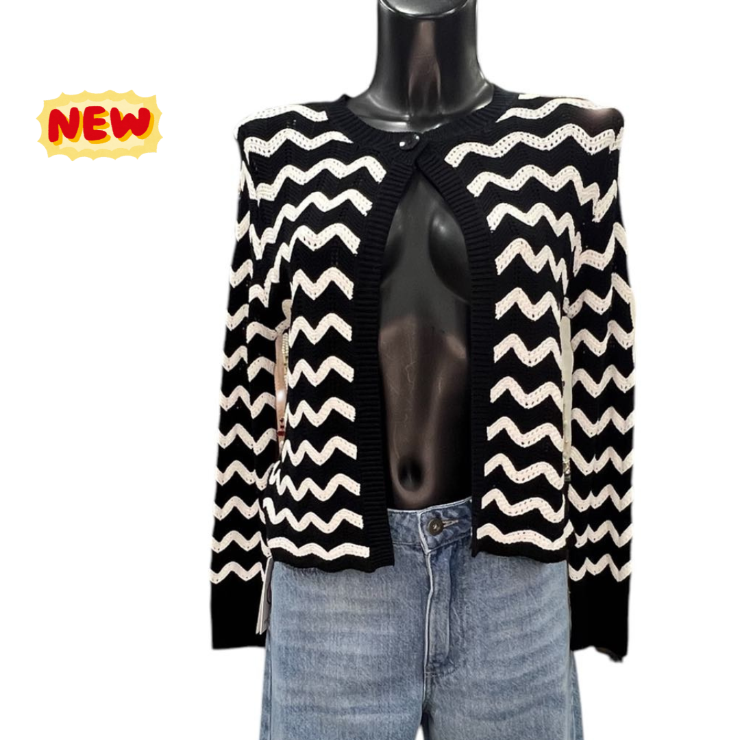 Cardigan a righe orizzontali