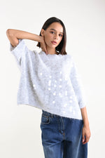 Load image into Gallery viewer, Maglioncino manica a 3/4 maxi paillettes
