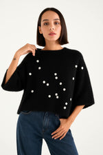 Load image into Gallery viewer, Maglioncino manica a 3/4 maxi paillettes
