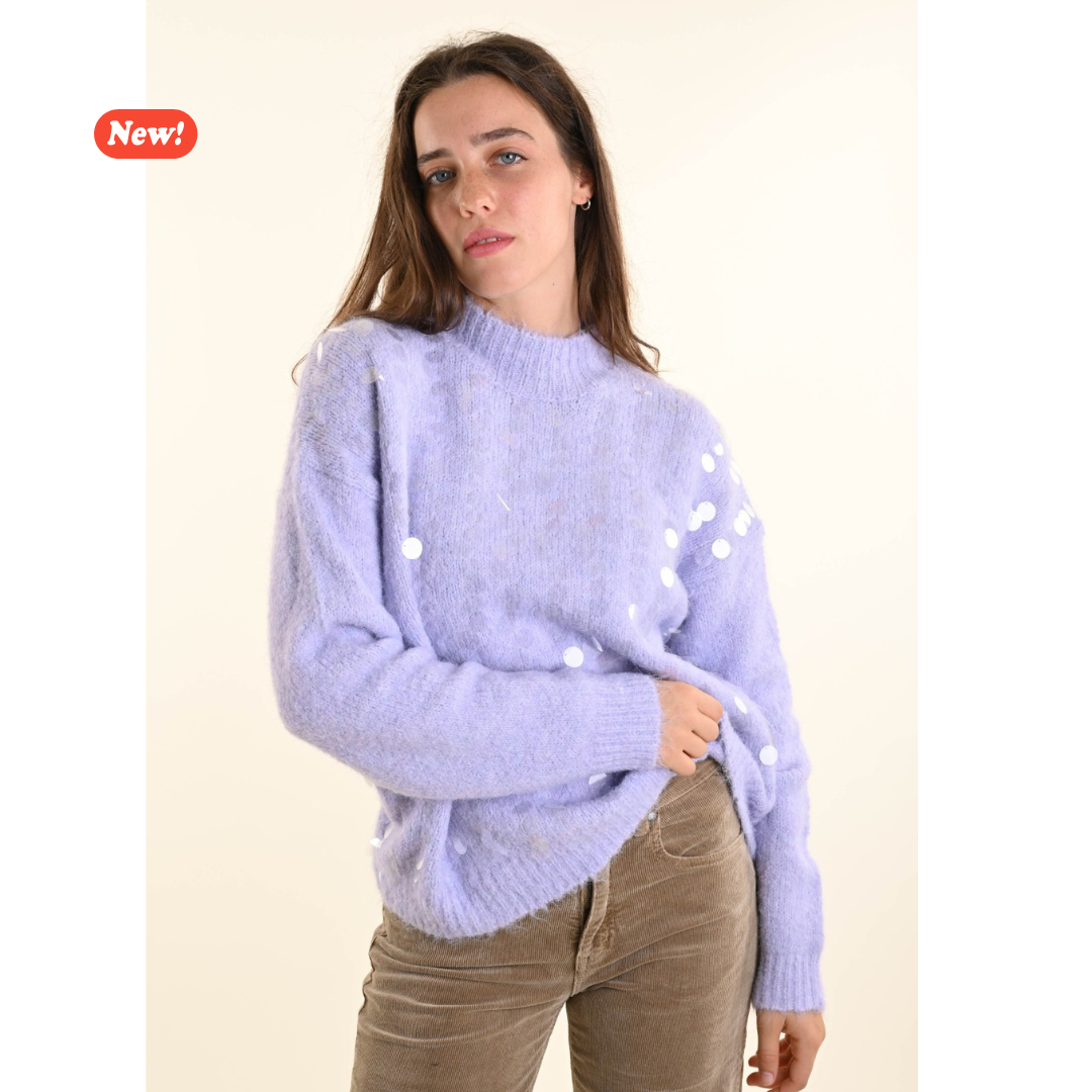 Maglione maxi paillettes