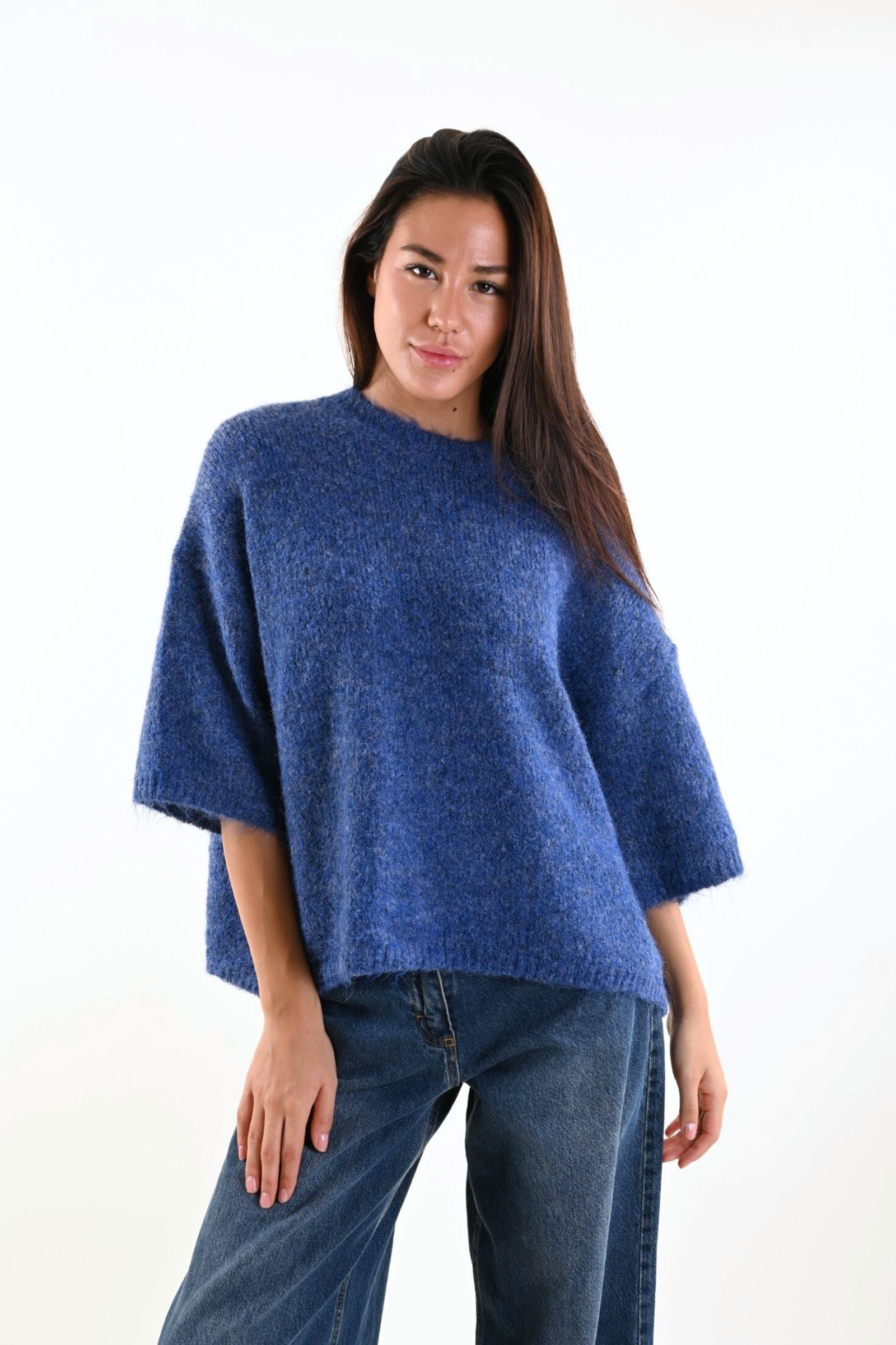 Maglione over maniche a 3/4