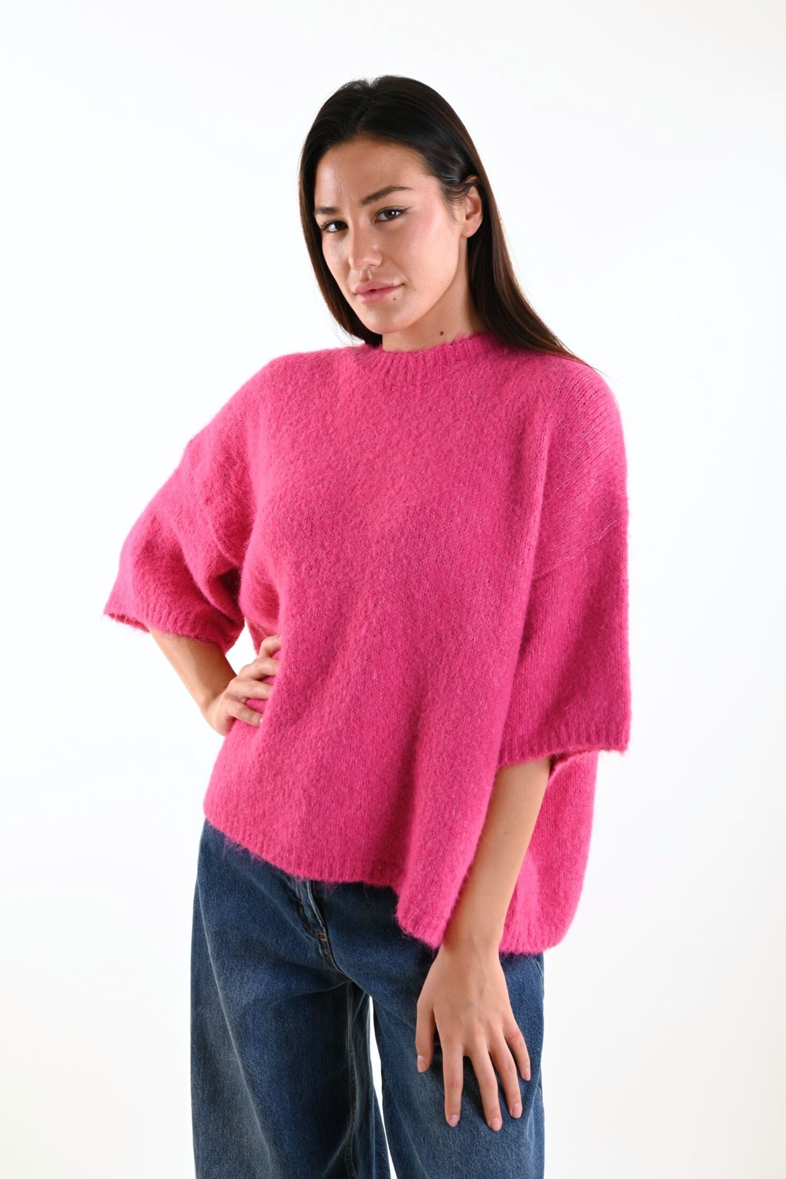 Maglione over maniche a 3/4