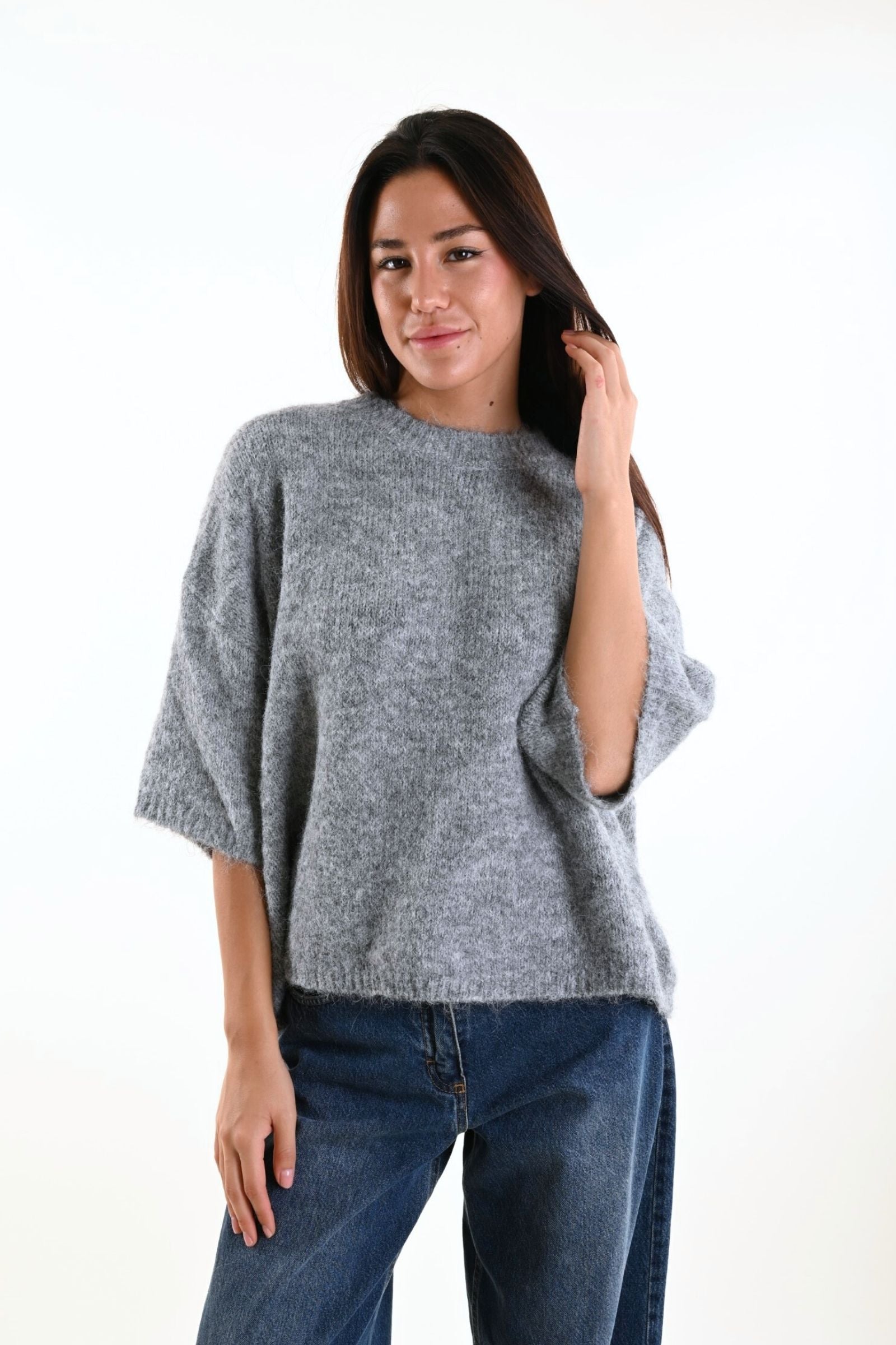 Maglione over maniche a 3/4