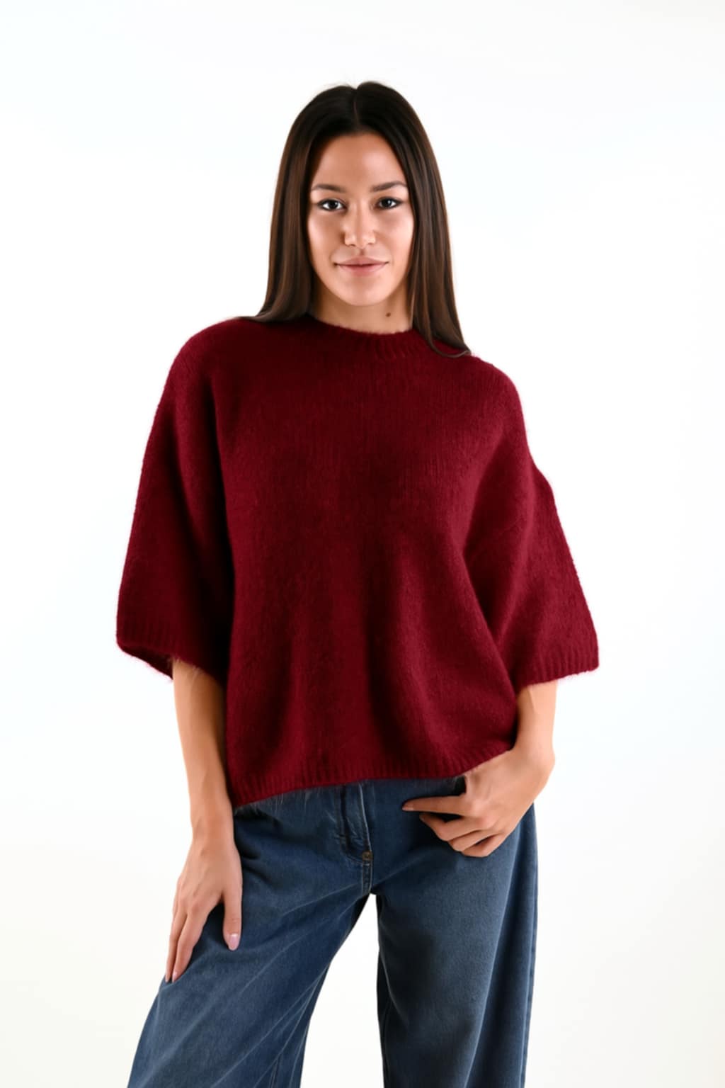 Maglione over maniche a 3/4