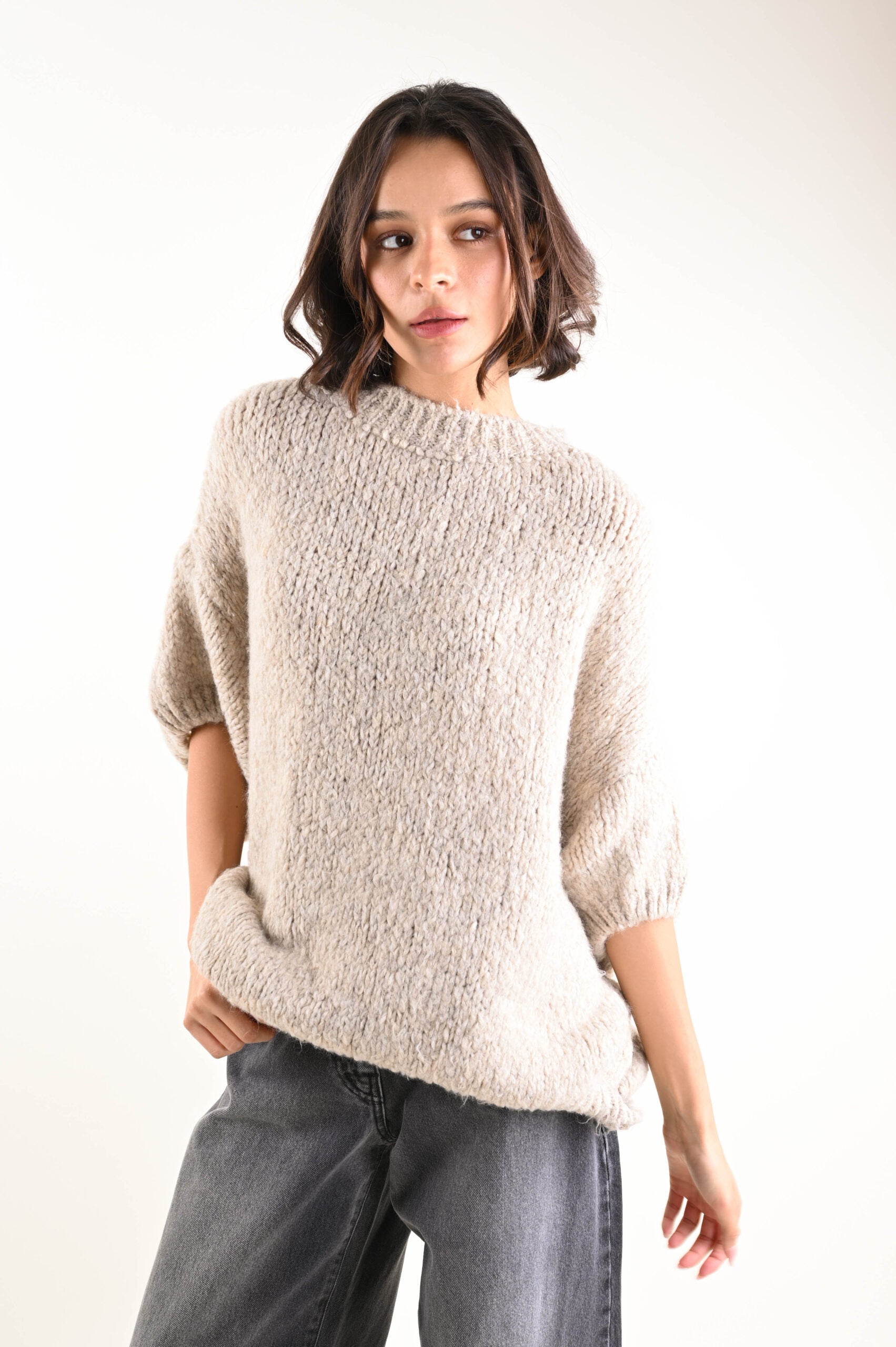 Maglia con maniche a palloncino