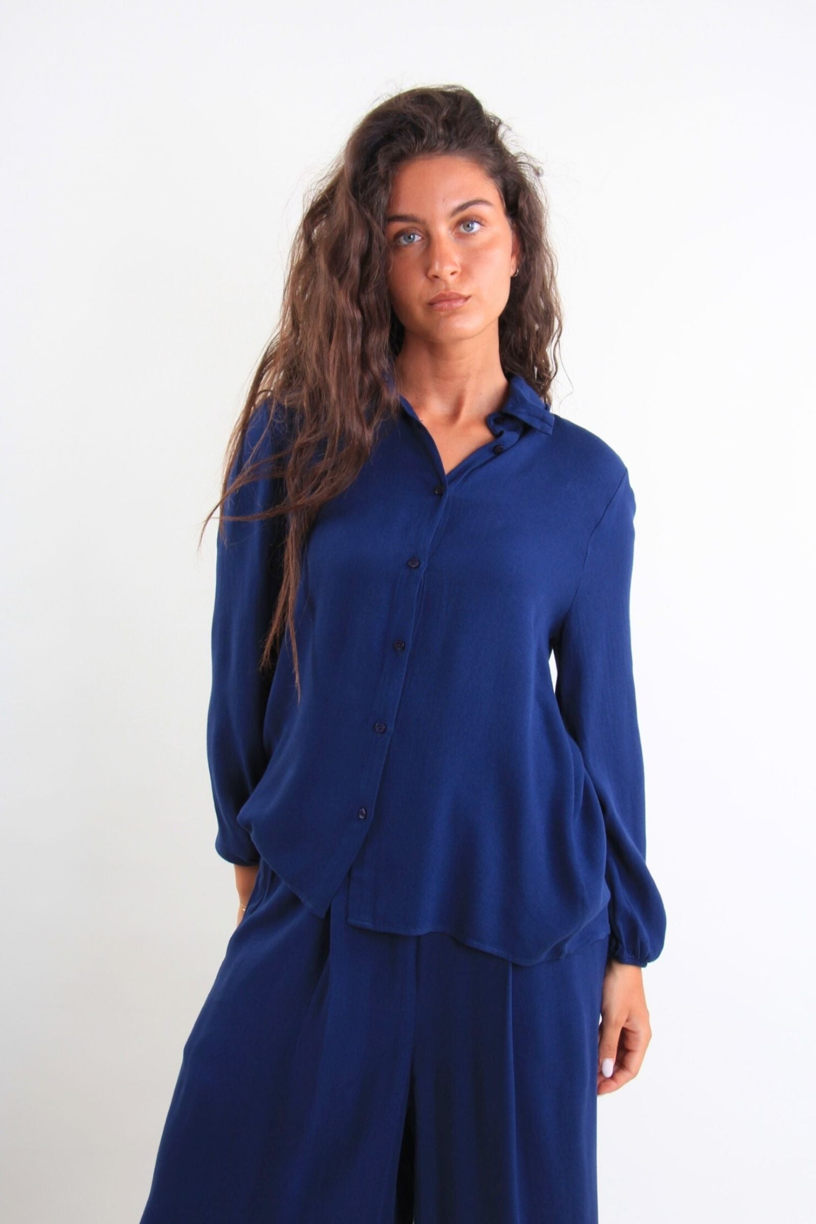 Camicia con maniche arricciate