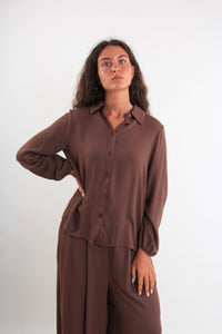 Camicia con maniche arricciate