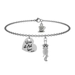 Load image into Gallery viewer, Bracciale Gatto di Alice “We are all mad here!”
