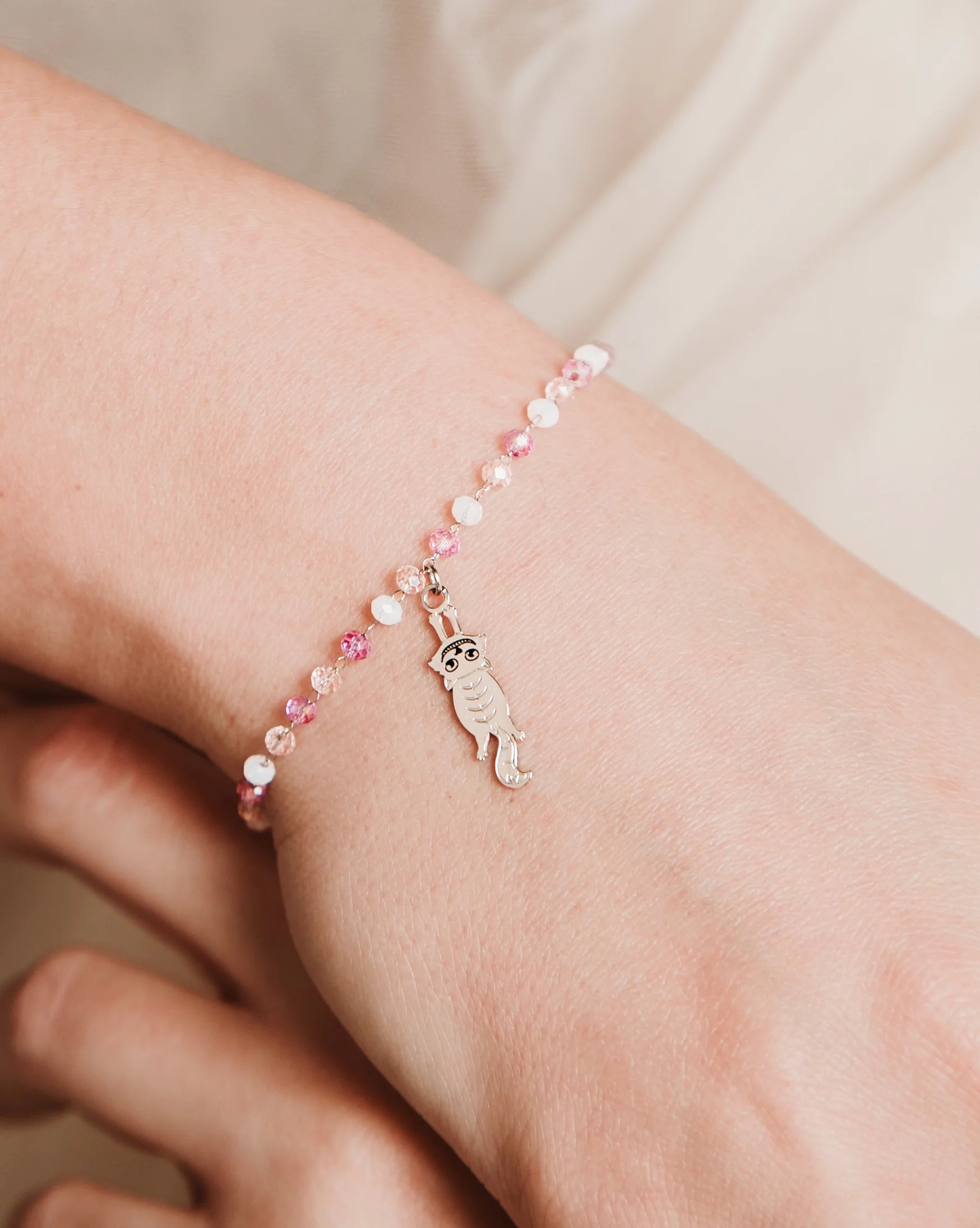 Bracciale cristalli “Gatto di Alice”