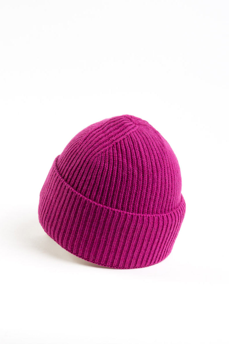 Cappello di lana cashmere a coste