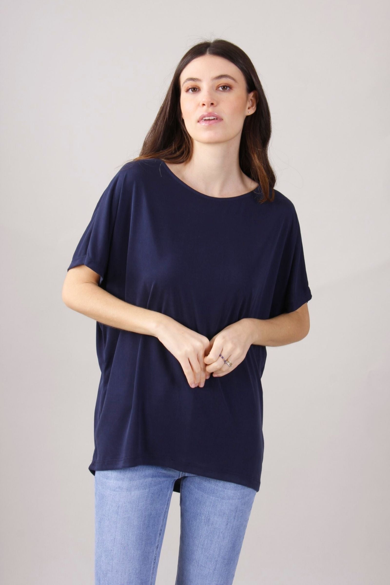 T-shirt oversize in viscosa