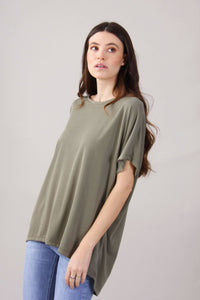 T-shirt oversize in viscosa