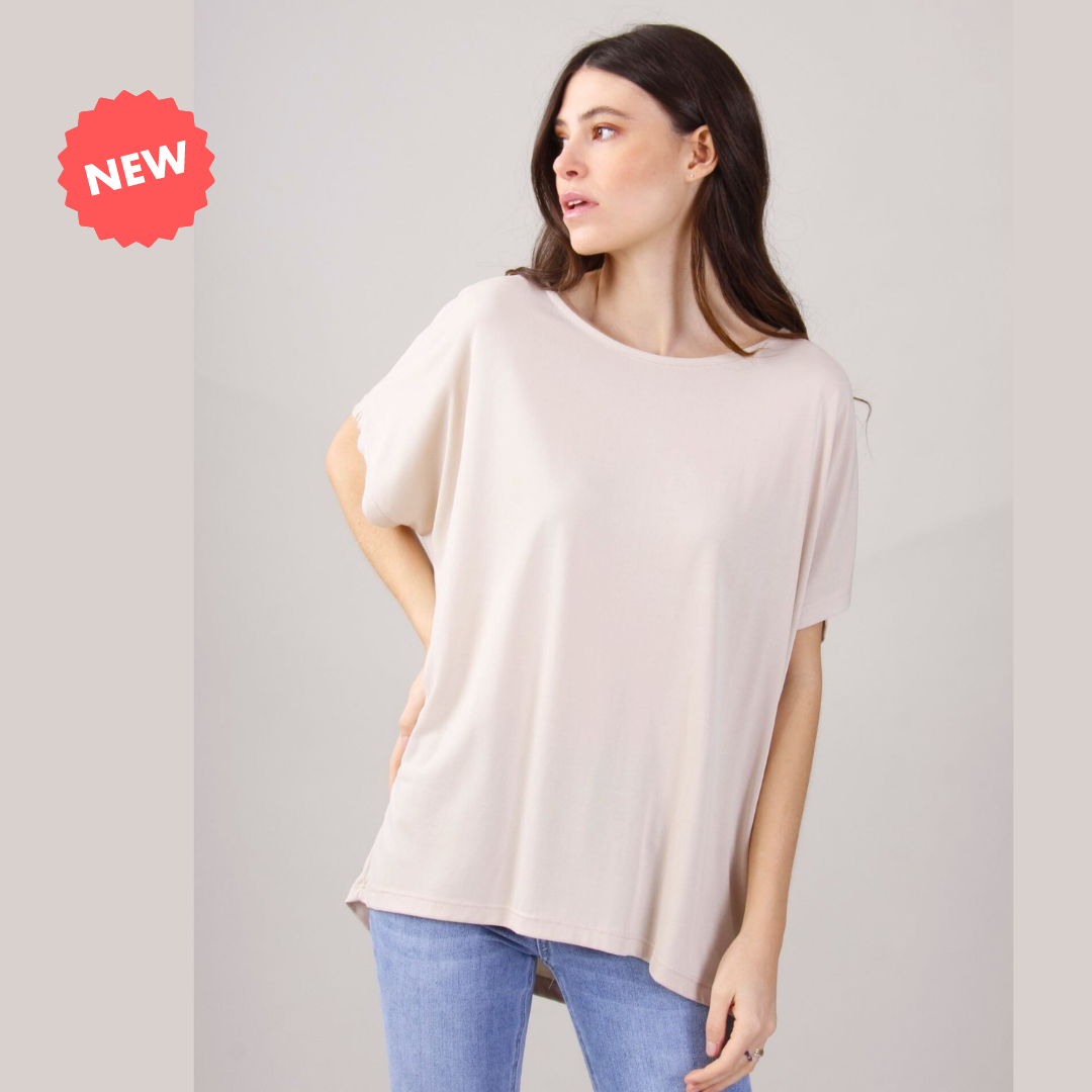 T-shirt oversize in viscosa