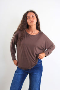 Maglia in viscosa a maniche lunghe