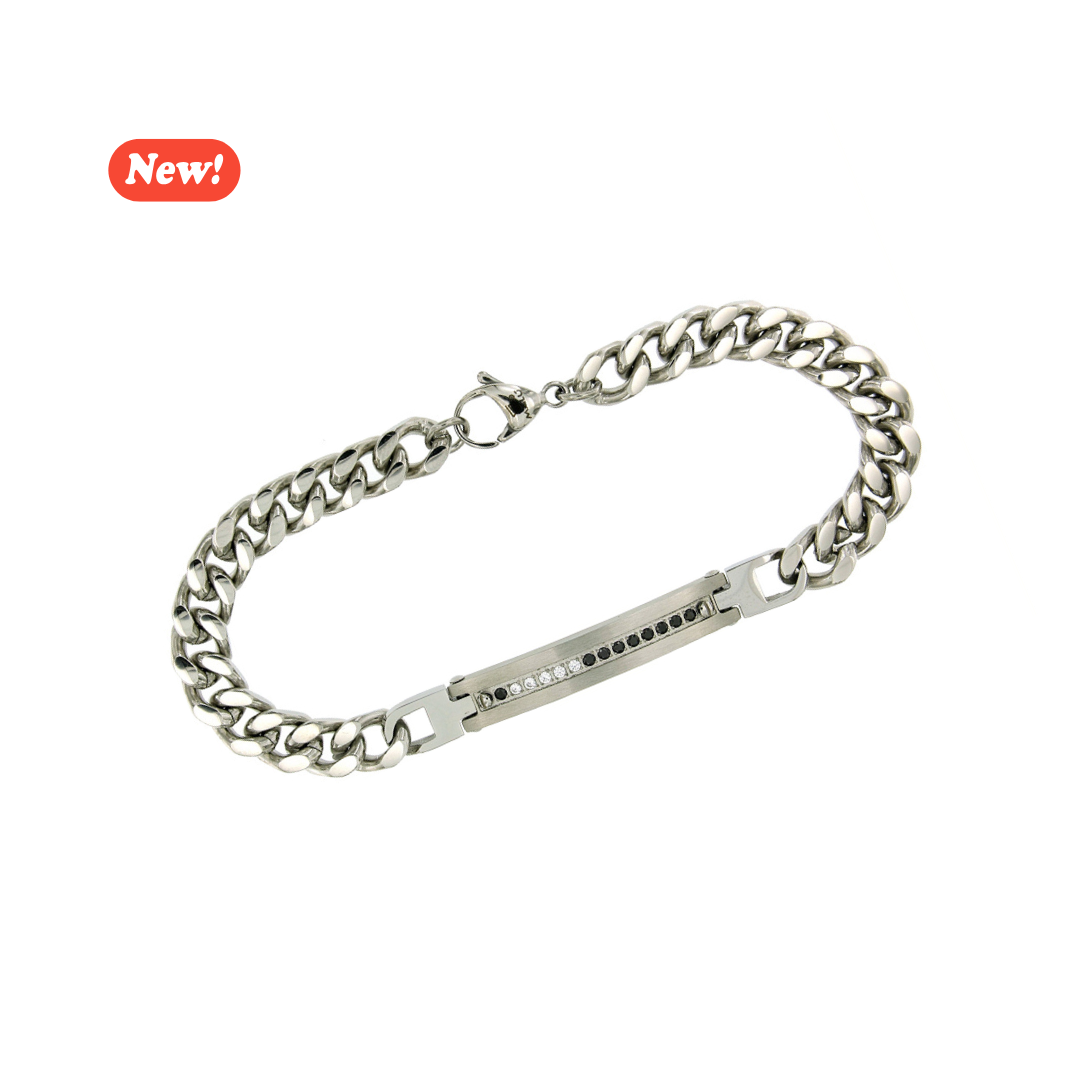 Bracciale anelli smussati