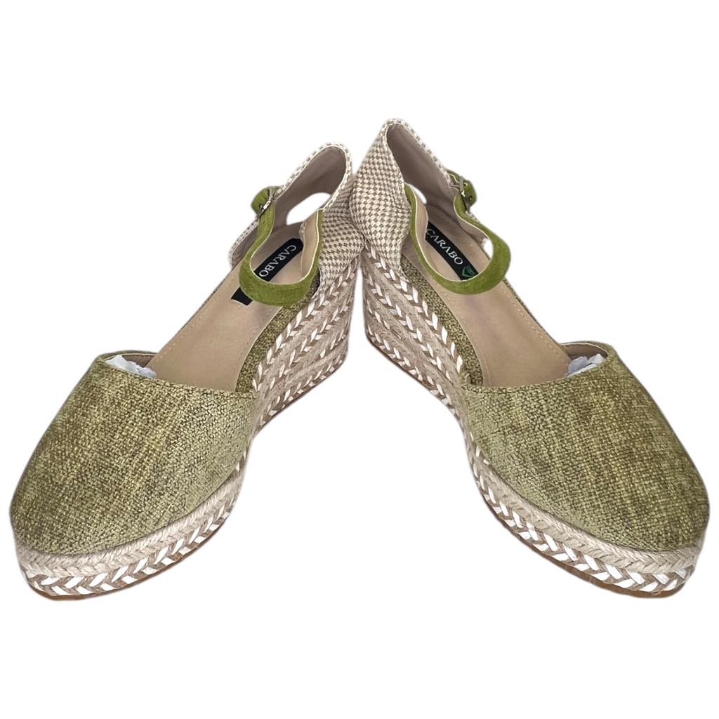 Scarpa con zeppa intrecciate