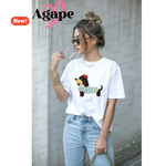 Carica l'immagine nel visualizzatore di Gallery, T-shirt donna bassotto con maglioncino
