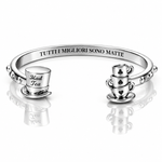Load image into Gallery viewer, Bracciale cilindro e tazzine “Tutti i migliori sono matti!”
