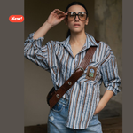 Carica l'immagine nel visualizzatore di Gallery, Camicia a righe con tasca decorativa
