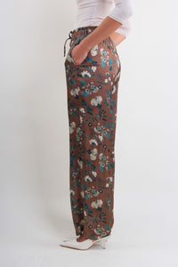 Pantaloni palazzo con stampa floreale