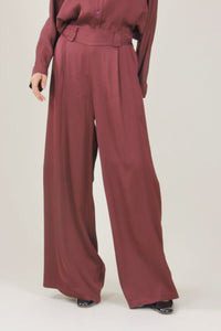 Pantaloni a palazzo satin