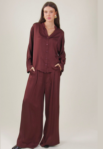 Pantaloni a palazzo satin