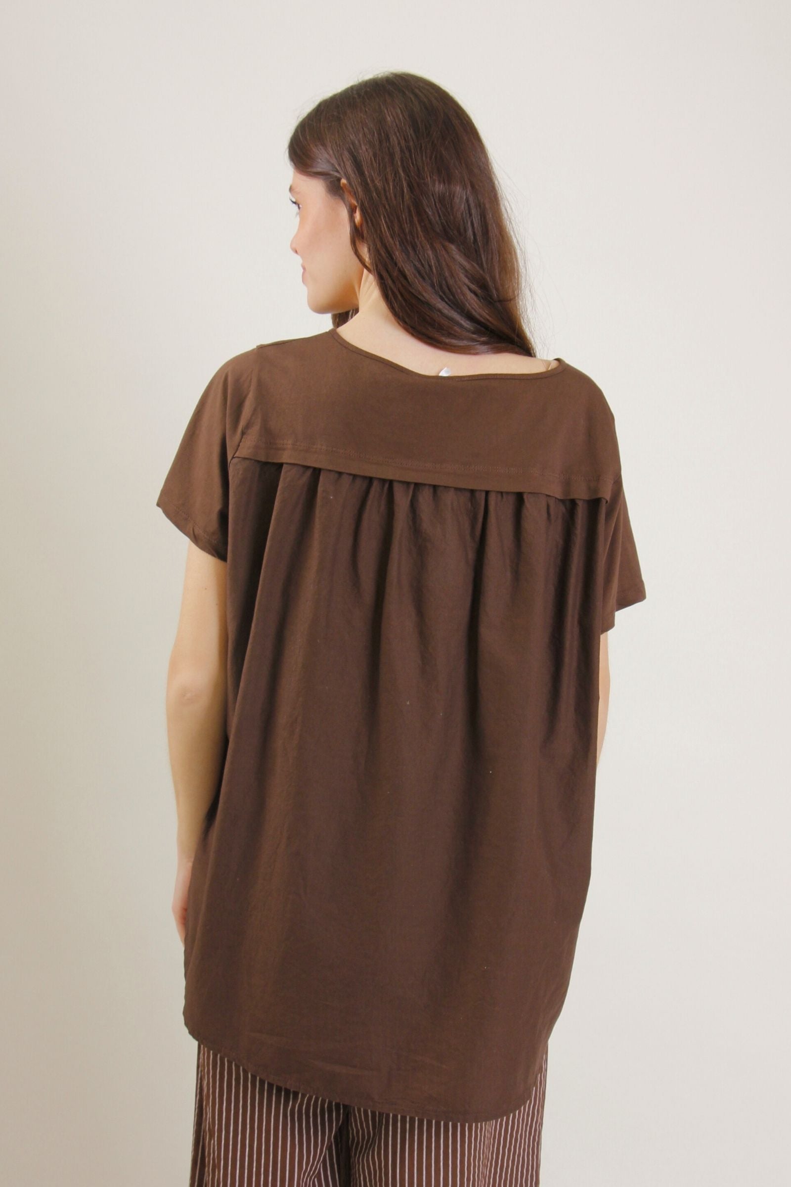 T-Shirt in  cotone asimmetrica