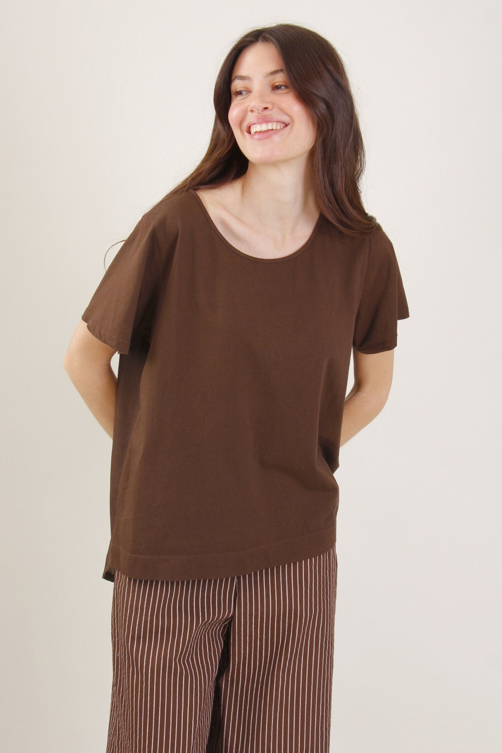 T-Shirt in  cotone asimmetrica